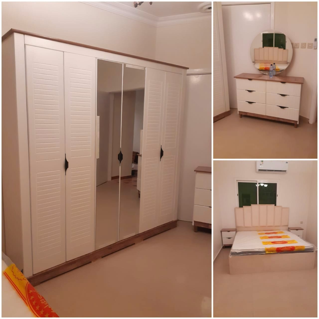 غرفة نوم مودرن ابيض