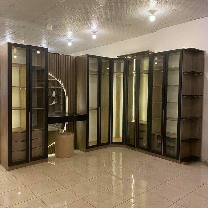 دولاب ملابس مرايا مودرن مع اضاءة LED